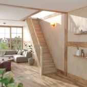 Sogem Tradi Eco rechte trap eiken