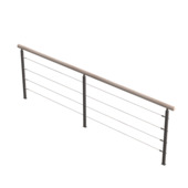 Garde-corps en câble Sogem 320 cm pour escalier Alsace