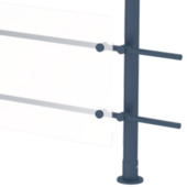 RA13 bevestiging voor plexiglas borstwering, RAL 7016 (antraciet)