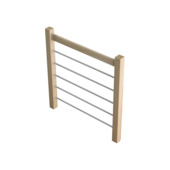 Garde-corps type G en bois et aluminium Provence 100 cm