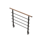 Garde-corps Biax aluminium gris 120 cm