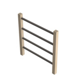 Jura bortwering type "C" met grijze metaalbuizen 100 cm