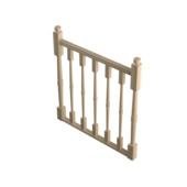 Provence borstwerng type "T" met gedraaide balustrade 100 cm