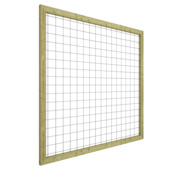 Écran grillage en cadre bois dur 180x180 cm