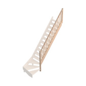 Savoie traditionele leuning met ingefreesde balustrade voor trap met kwartslag