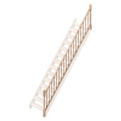 Savoie leuning type "T" met gedraaide balustrade voor rechte trap