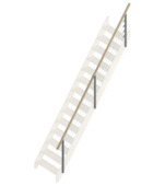 Provence traditionele leuning "T" met gedraaide balustrade voor rechte trap