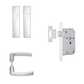 AXA loopslot dm50 met witte voorplaat en kruk op schild