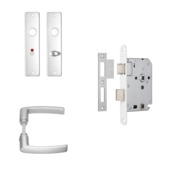 AXA vrij- en bezetslot met beslag aluminium