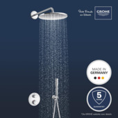 Grohe inbouwdouchesysteem Precision Thermostat Perfect met Vitalio Rain Mono 310 hoofddouche rond chroom