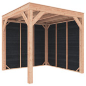 Overkapping Douglas zwart Zweeds rabat 255x255 cm