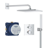 Grohe inbouwdouchesysteem Precision Thermostat Perfect met Vitalio Rain Mono 310 hoofddouche vierkant chroom