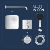 Grohe inbouwdouchesysteem Precision Thermostat Perfect met  Vitalio Comfort 250 hoofddouche vierkant chroom