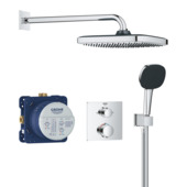 Grohe inbouwdouchesysteem Precision Thermostat Perfect met  Vitalio Comfort 250 hoofddouche vierkant chroom