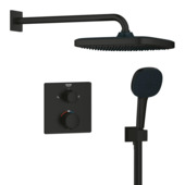 Système de douche carré encastrable Grohe Precision 250 noir mat