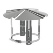 Saninstal regenkap nr. 1 inox ø153 mm