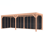 Overkapping Douglas zwart Zweeds rabat 695x255 cm