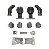 Slide rollers + geleider houten deur inox