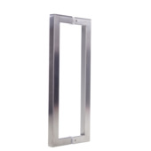 Trekker inox vierkant voor glazen deur Vetro