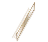 Provence traditionele leuning "A" met ingefreesde balustrade voor rechte trap