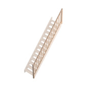 Savoie traditionele leuning met ingefreesde balustrade voor rechte trap