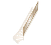 Provence traditionele leuning "A" met ingefreesde balustrade voor trap met kwartslag