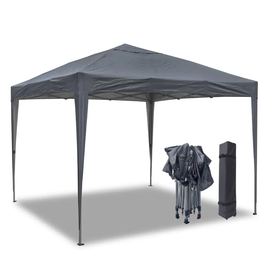 Handson partytent One Touch antraciet 2,95x2,95 m waterafstotend