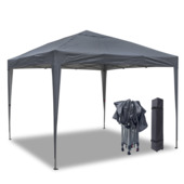 Handson partytent One Touch antraciet 2,95x2,95 m waterafstotend