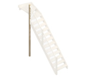 Jura steunpaal voor kwartslag boven links met leuning “G” hout/alu