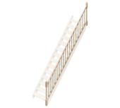 Rampe type T avec balustrade tournée Jura pour escalier droit