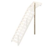 Jura steunpaal voor kwartslag boven rechts met leuning “G” hout/alu