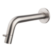 Robinet de lave-mains mural Marho Valdra Valdra acier brossé rétractable