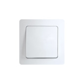 OK wisselschakelaar + afdekplaat enkelvoudig wit 4 stuks