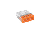 Borne de raccordement orange Wago 3x0,5-2,5mm² 10 pièces