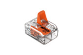 Bornes à levier Wago 2x0,2 mm - 4 mm transparent 10 pièces