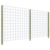 Pack de base grillage clôture de jardin 180x180 cm poteaux pin