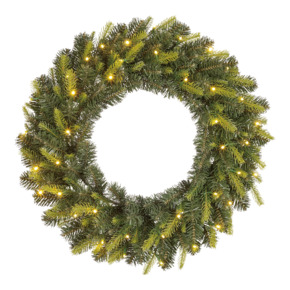 Black Box Trees kunstkerstkrans Grimshaw warm wit LED verlichting Ø 60 cm