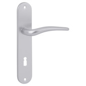 Gamma deurkruk set Millau ovaal schild sleutelgat 72 mm aluminium