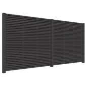 Schutting Andalusië startpakket grenen hout zwart 180 x 180 cm