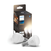 Ampoules sphériques LED duopack Philips Hue White E14 5,5W