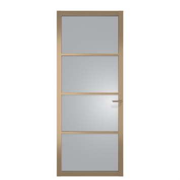 Arne & Bodil binnendeur ABE100 rook glas - metallic brons staallook afwerking
