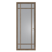 Arne & Bodil binnendeur ABE107 rook glas - donker eiken houtlook afwerking