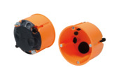 Helia inbouwdoos holle wand winddicht enkelvoudig 48 mm oranje
