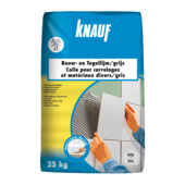 Knauf bouw- en tegellijm grijs 25 kg