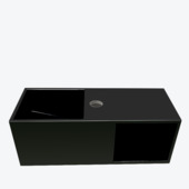 Marho handenwasser Silara met nis mat zwart composiet