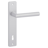 Deurkrukset Glasgow recht schild sleutelgat 110 mm aluminium