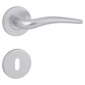 Jeu de poignées de porte Millau GAMMA rosace ronde aluminium