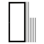 Binnendeur glas afgewerkt Industrial black 201,5x73 cm