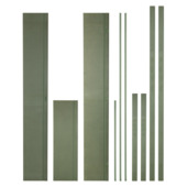 Deurkassement Hydrofuge voor Vetro glazen deuren 201,5x30x1,8 cm