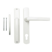 Deurklinkset Esterno op plaat PVC wit